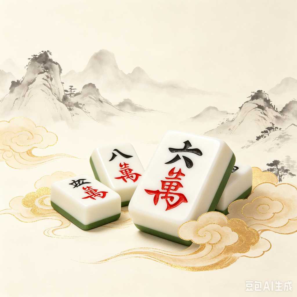 engraved texture mahjong tiles